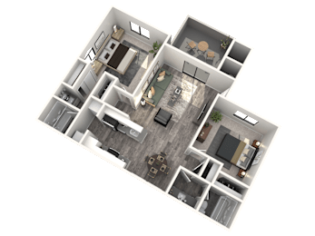 2 beds, 2 baths, 901 sqft, $2,895