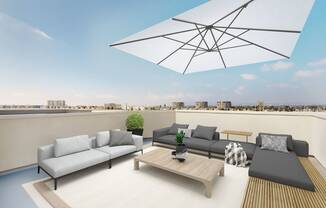 Rooftop Patio at Esprit  at Esprit Apartments, Marina del Rey, California