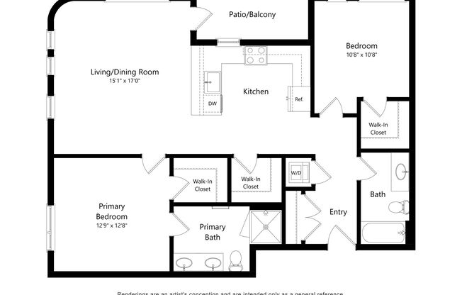 2 beds, 2 baths, 1,115 sqft, $3,900, Unit 253