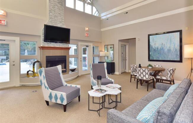 Community room at Beacon Ridge Apartments, PRG Real Estate Management, Greenville