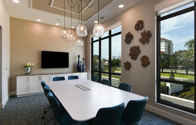 Conference Room at Lyra Luxury Apartments Near Downtown Sarasota, FL