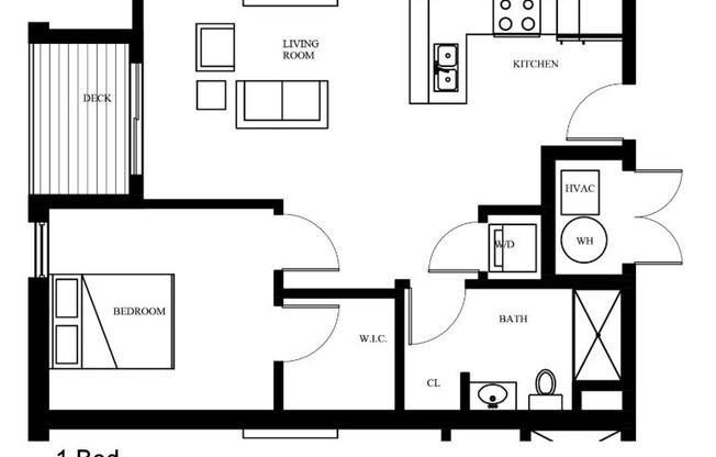 1 bed, 1 bath, 640 sqft, $3,395, Unit 310