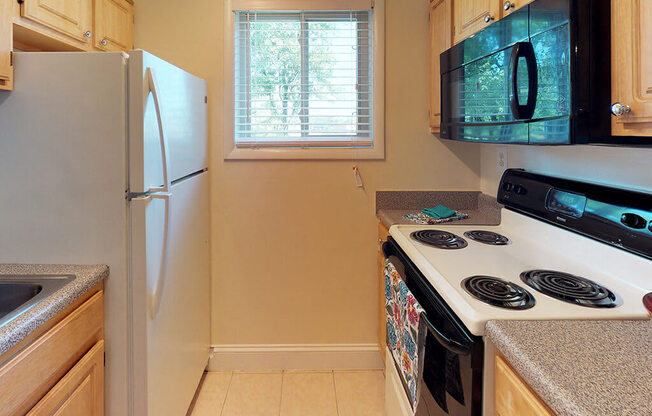 Stove and other appliances in apartment unit