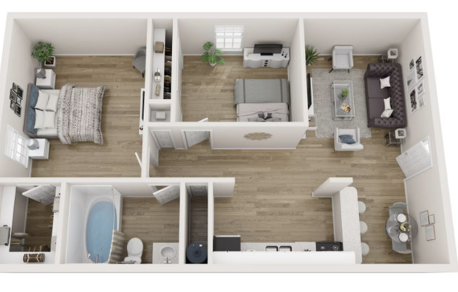 2 beds, 1 bath, 1,000 sqft, $1,099, Unit 2133-5 (ONE MONTH FREE)