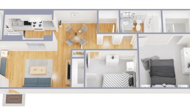 2 beds, 1 bath, 740 sqft, $1,140