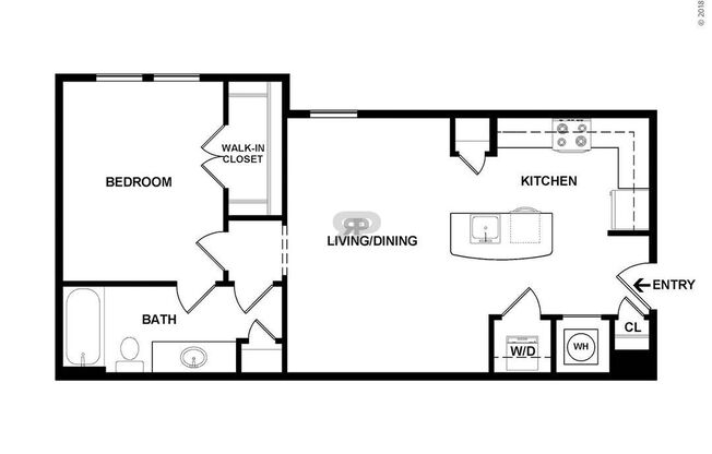 1 bed, 1 bath, 692 sqft, $1,323