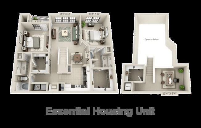 2 beds, 2 baths, 1,396 sqft, $1,799