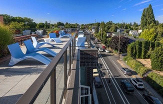 The Wilmore view from the roof looking over the street