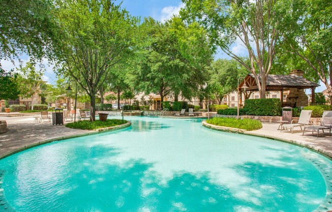 Resort Style Pool at The Canyons Apartments, Texas