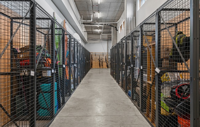 Designated Gear Storage at The Hixon Apartments
