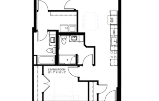 2 beds, 2 baths, 1,007 sqft, $1,600, Unit 161201