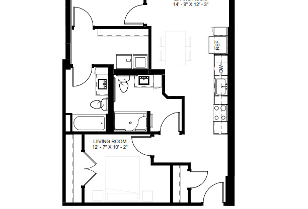 2 beds, 2 baths, 1,007 sqft, $1,800, Unit 161201