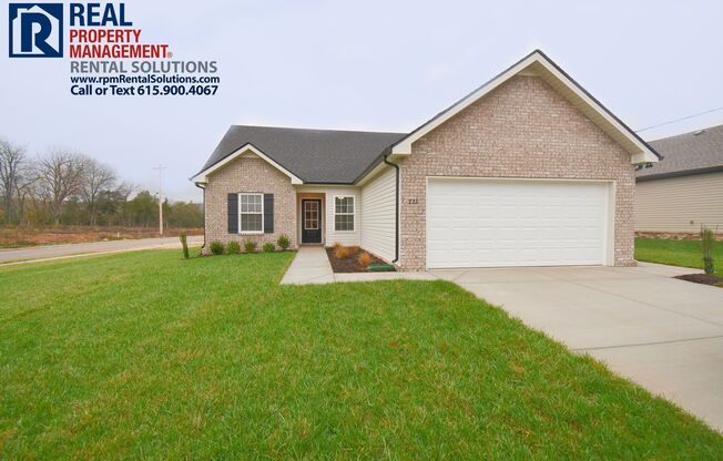 BRAND NEW 3 bedroom home in Shelbyville! Attached garage!