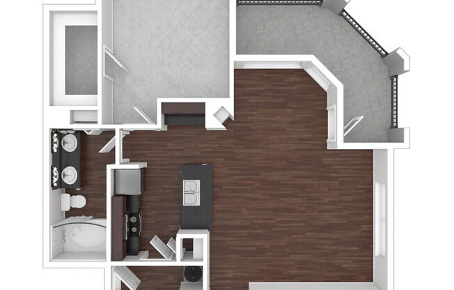 1 bed, 1 bath, 844 sqft, $1,680