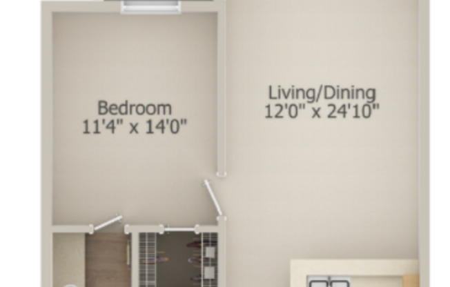 1 bed, 1 bath, 708 sqft, $1,060