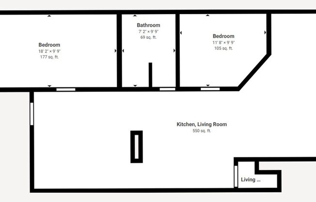 2 beds, 1 bath, 1,008 sqft, $975, Unit 1st Floor