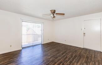 a room with a wood floor