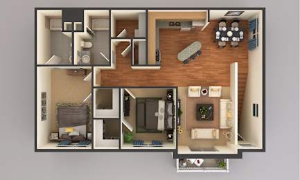 2 Bedroom - Upper Level floor plan