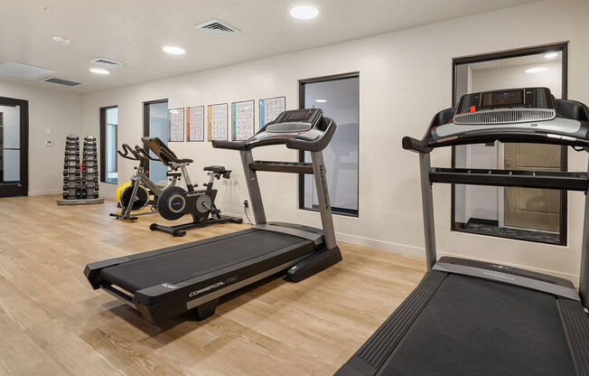 the gym at the preserve at polk apartments