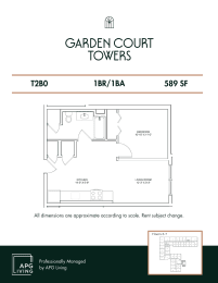 1 bed, 1 bath, 589 sqft, $1,720