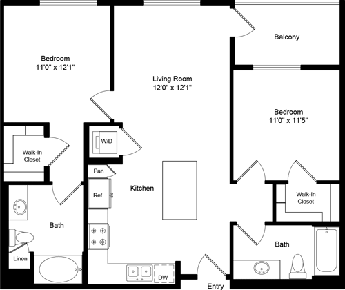 2 beds, 2 baths, 980 sqft, $3,398, Unit 2384