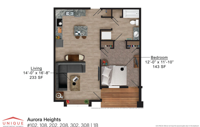 1 bed, 1 bath, 705 sqft, $1,015, Unit 109