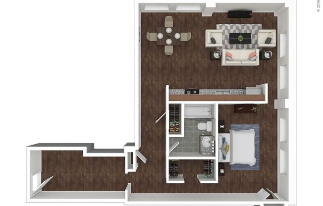 1 bed, 1 bath, $1,595