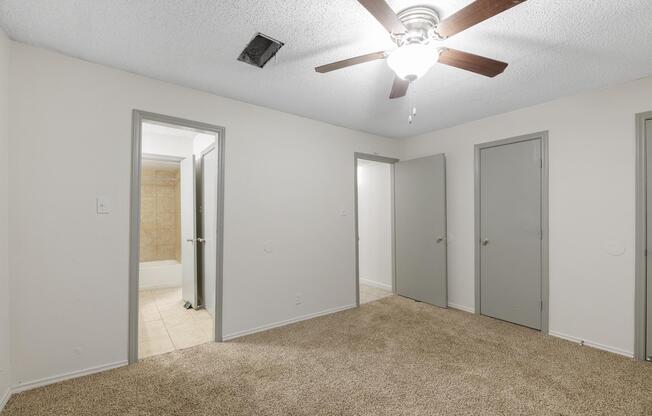 a double door in a room