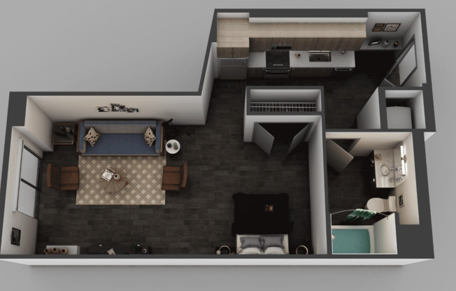 Studio, 1 bath, 639 sqft, $1,970, Unit 1525