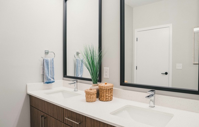Indulge in luxury living with homes featuring designer bathrooms, complete with double vanities and quartz countertops.