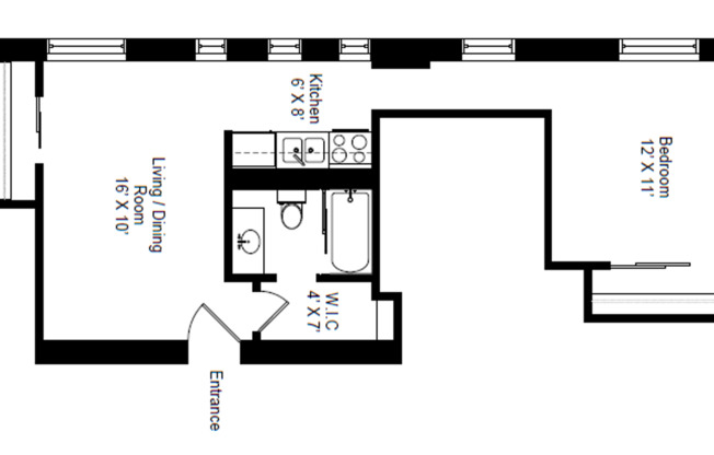 1 bed, 1 bath, 550 sqft, $1,725, Unit 620-303