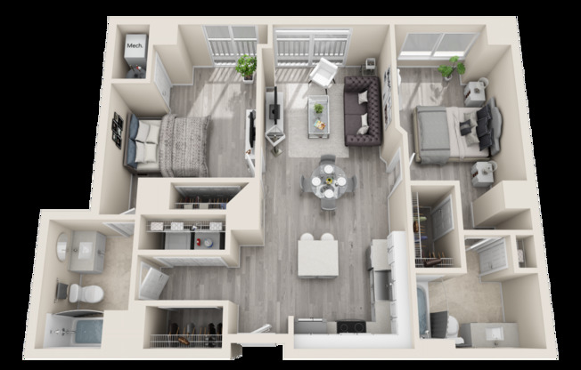 2 beds, 2 baths, 1,025 sqft, $2,283