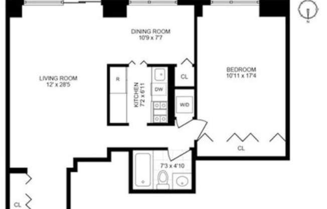 1 bed, 1 bath, 860 sqft, $6,500, Unit 25A