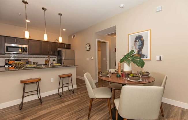 Dining and kitchen at Level 25 at Cactus by Picerne, Las Vegas, NV, 89141