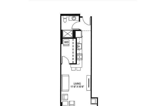 Studio, 1 bath, 447 sqft, $1,314, Unit 318