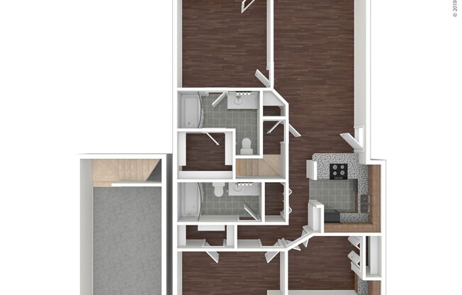 2 beds, 2 baths, 1,181 sqft, $1,905