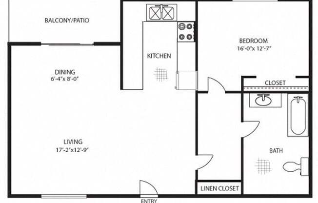 1 bed, 1 bath, 700 sqft, $2,295
