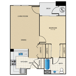 1 bed, 1 bath, 665 sqft, $2,837