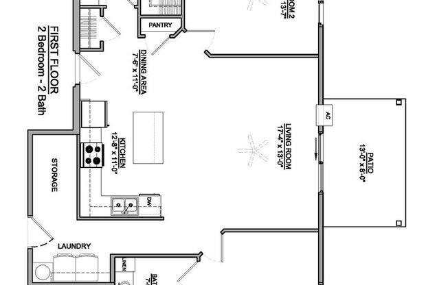 2 beds, 2 baths, 1,215 sqft, $1,899.99, Unit 1001-03