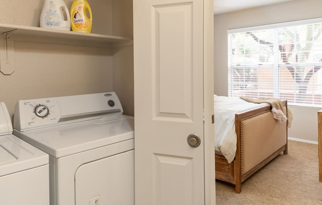 Laundry Closet at La Reserve Villas apartment homes