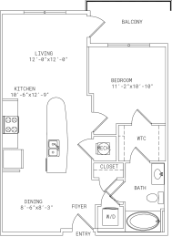 1 bed, 1 bath, 714 sqft, $1,949