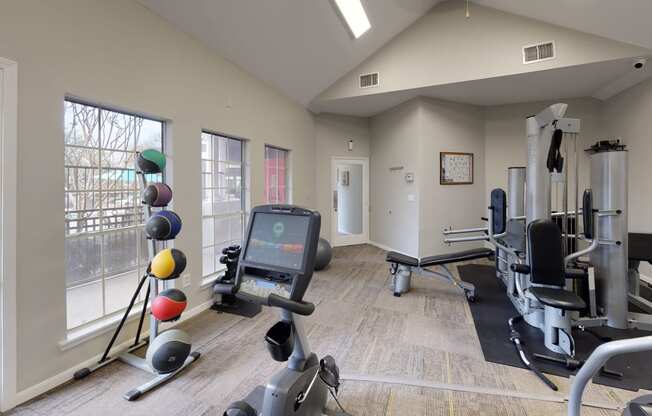 Well lit, updated fitness studio