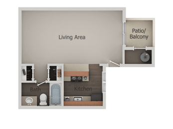 1 bed, 1 bath, 401 sqft, $930