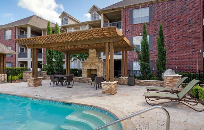 Pool with Outdoor Fireplace