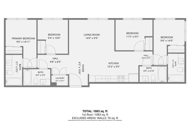 4 beds, 4 baths, 1,094 sqft, $2,900, Unit 504
