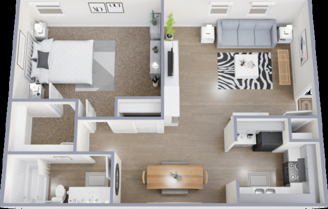 1 bed, 1 bath, 700 sqft, $788