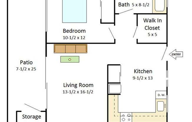 1 bed, 1 bath, 730 sqft, $1,500, Unit GC11