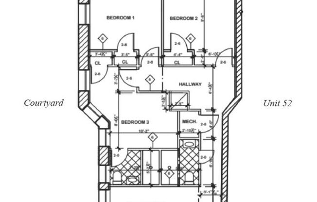 3 beds, 2 baths, 736 sqft, $2,995, Unit 51