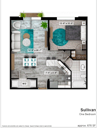 1 bed, 1 bath, 676 sqft, $1,179
