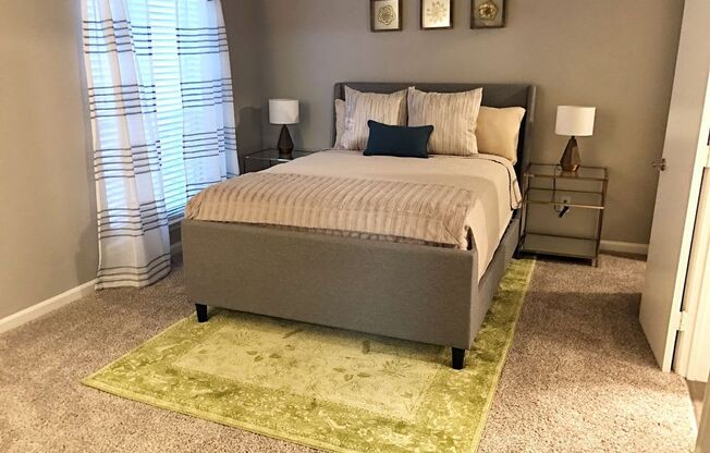 Bedroom With Expansive Windows at The Summit at Avent Ferry, Raleigh, NC